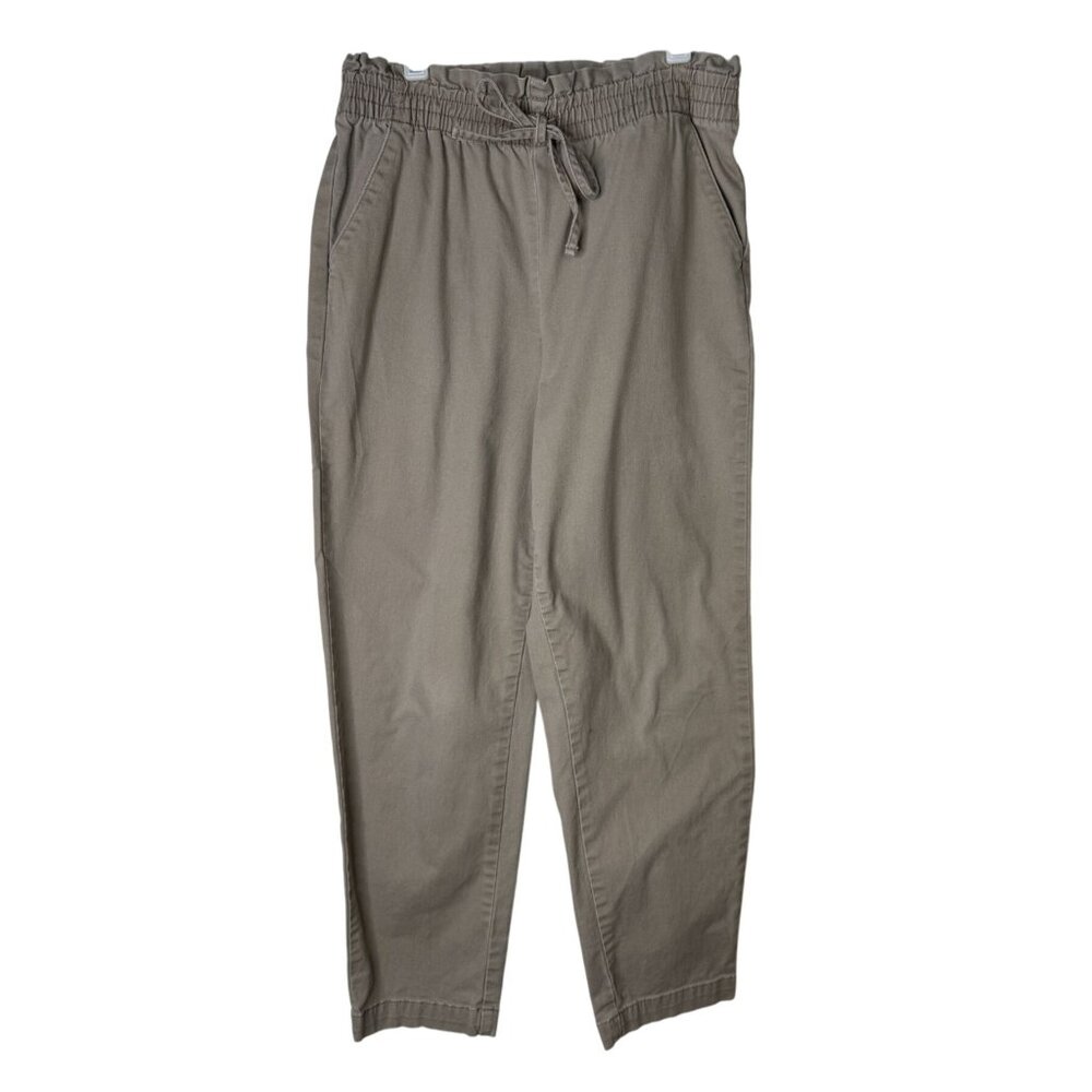 Gloria Vanderbilt Women’s Pull On Pants Sz 6 Taupe Elastic Waist Cotton Stretch